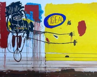 Copy of BASQUIAT "She Installs Confidence By Picking His Brain Like A Salad".