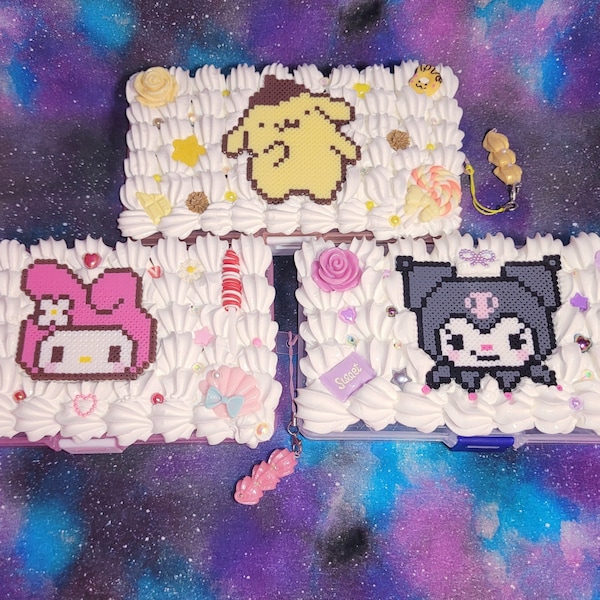 Kawaii Decoden Storage Boxes with Dividers Perfect for Pills, Beads, Jewelry and More!