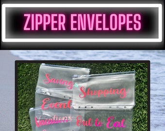 Zipper Envelopes ONLY| Cash Envelope System| A6 Binder| Budget Planner| Money Envelopes| Budget Binder| Personalized| Envelope Wallet