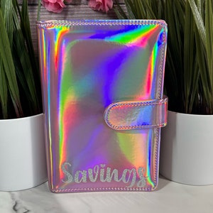 Reliure holographique économique pour débutants| Système d&#39;enveloppes de caisse| Reliure A6| Économiseur de portefeuille| Livre budgétaire| Planificateur d&#39;argent | Rembourrage en espèces