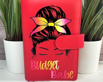 Budget Babe Binder, Cash Envelope System, A6 Binder, Money Wallet Saver, Budget Planner, Money Holder, Money Planner,  Budget Mom