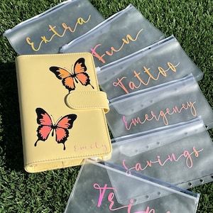 Pasta de orçamento personalizada | Sistema de envelopes para dinheiro | Pasta A6 | Carteira de dinheiro | Planejador de orçamento | Pasta personalizada | Pasta para guardar dinheiro