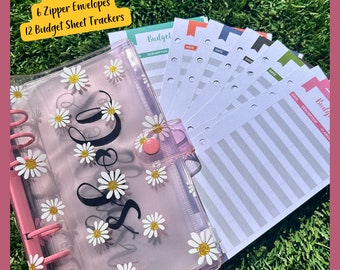 Daisy A6 Budget Binder | Cash Envelope System, Money Wallet & Trackers