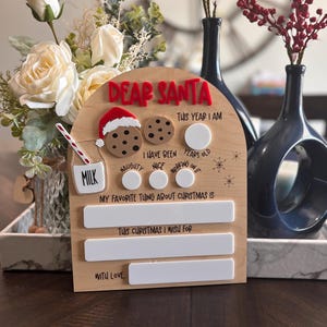 Placa de Querido Papai Noel, Quadro de Papai Noel, Carta de Natal, Placa de Natal, Placa de Papai Noel, Presente de Natal