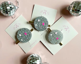 Acrylic Disco Ball Claw Clip Iridescent Glitter Party Hair Accessory Amazon.com : xo, Fetti Acrylic Disco Ball Round Claw Clip  main image 2