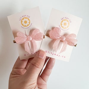 Resin Bow Barrette: Handmade Alligator Clip Hair Accessory