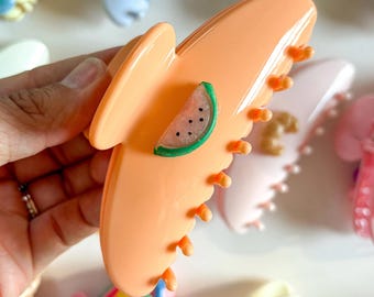 Watermelon claw clip