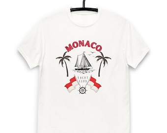 Monaco Yacht Club T-Shirt: Vintage Style Cotton Tee