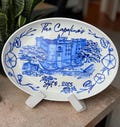 Hand-Painted Wedding Venue Plate – Custom Home Portrait Platter