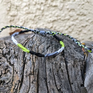 Agender Pride Handmade Friendship Bracelet / LGBT Pride Grey, Green, Black and White/ Adjustable Bracelet / Gay Lesbian Bisexual Trans