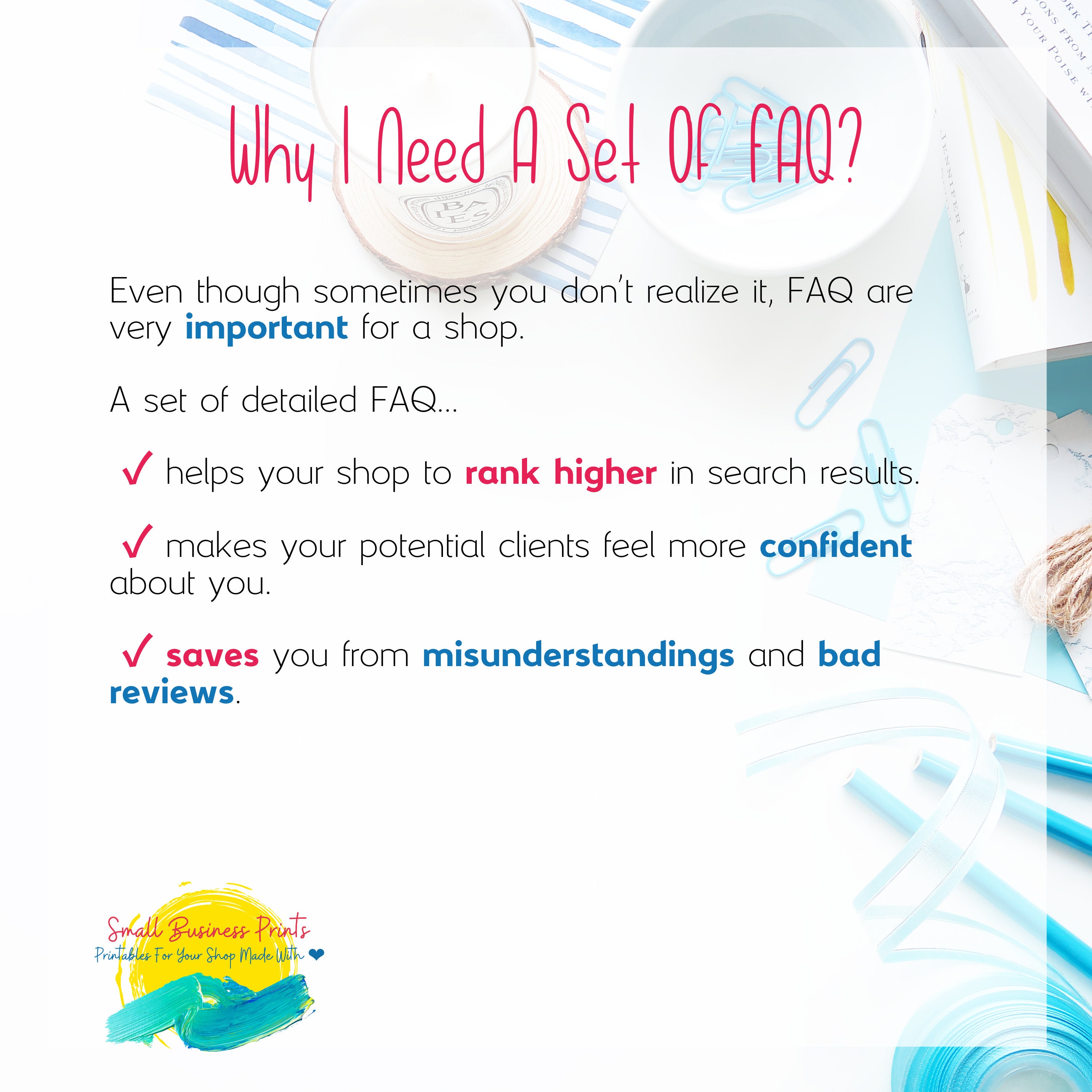 Etsy FAQ Template FAQ Rewrite Etsy SEO Help Etsy Shop Etsy