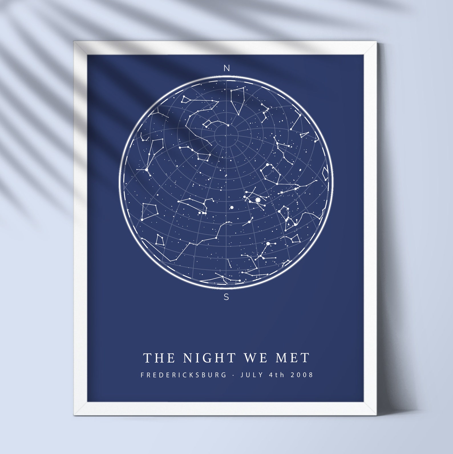 Star Chart Poster Personalized Star Map by Date Day You Etsy