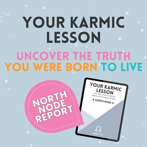Entdecken Sie Ihre Karma-Lektion - Nordknoten Astrologie Bericht PDF - Benutzerdefinierte Chart-Suche inklusive