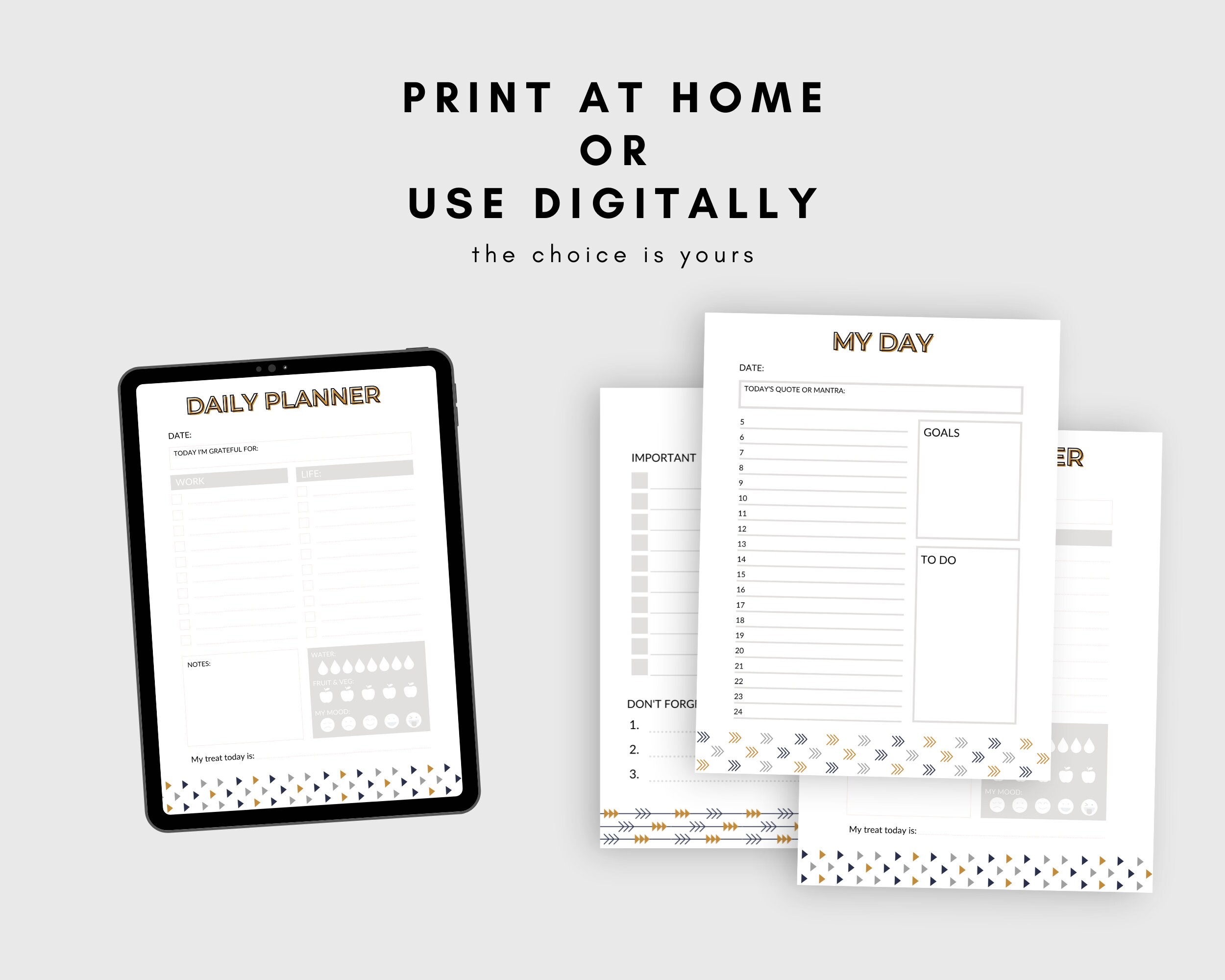Daily Planner Printable iPad Planner Daily Routine Etsy