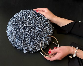 Patrón de crochet Bolso circular Video tutorial Patrón PDF Bolso redondo para mujer Bolso de crochet Patrón de bolso de crochet Diy