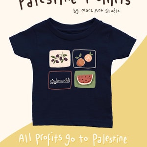 Palestine T-Shirt | Kids & Adult T-Shirt | Olives | Watermelon | Orange | Falasteen | Palestinian Gift | Palestine Gift |