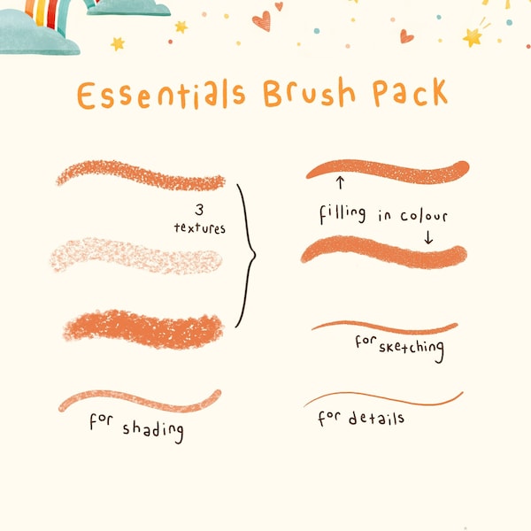 Maryam's Digital Brush Pack | Essential Digital textured brush pack for Procreate | Procreate Brushes | Brushes for Procreate | Digital Art