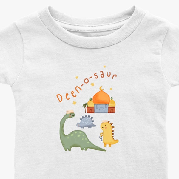 T-shirt pour enfants musulmans dinosaures | T-shirt islamique pour enfants | Cadeau vêtements pour enfants musulmans | Cadeau du Ramadan | Cadeau de la Omra | Cadeau de l’Aïd | Cadeau de l'Aïd