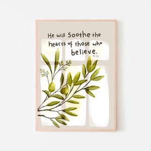 Olive Branch Printable | DIGITAL DOWNLOAD | Islamic Wall Art | Islamic ...