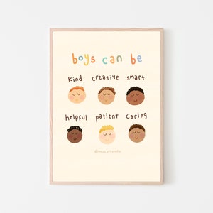 Impresión "Los niños pueden ser cualquier cosa" / Impresión para habitación de niños / Arte de pared para niños / Regalo para bebé niño / Arte para guardería de niños / Arte para habitación de niño / Decoración neutra para niños