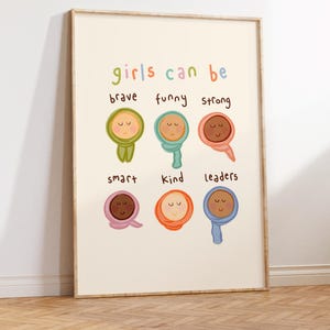 Girls Hijabi Printable | DIGITAL DOWNLOAD | Islamic Kids Print | Childrens Wall Art | Islamic Children&#39;s Print | Childrens Islamic Decor