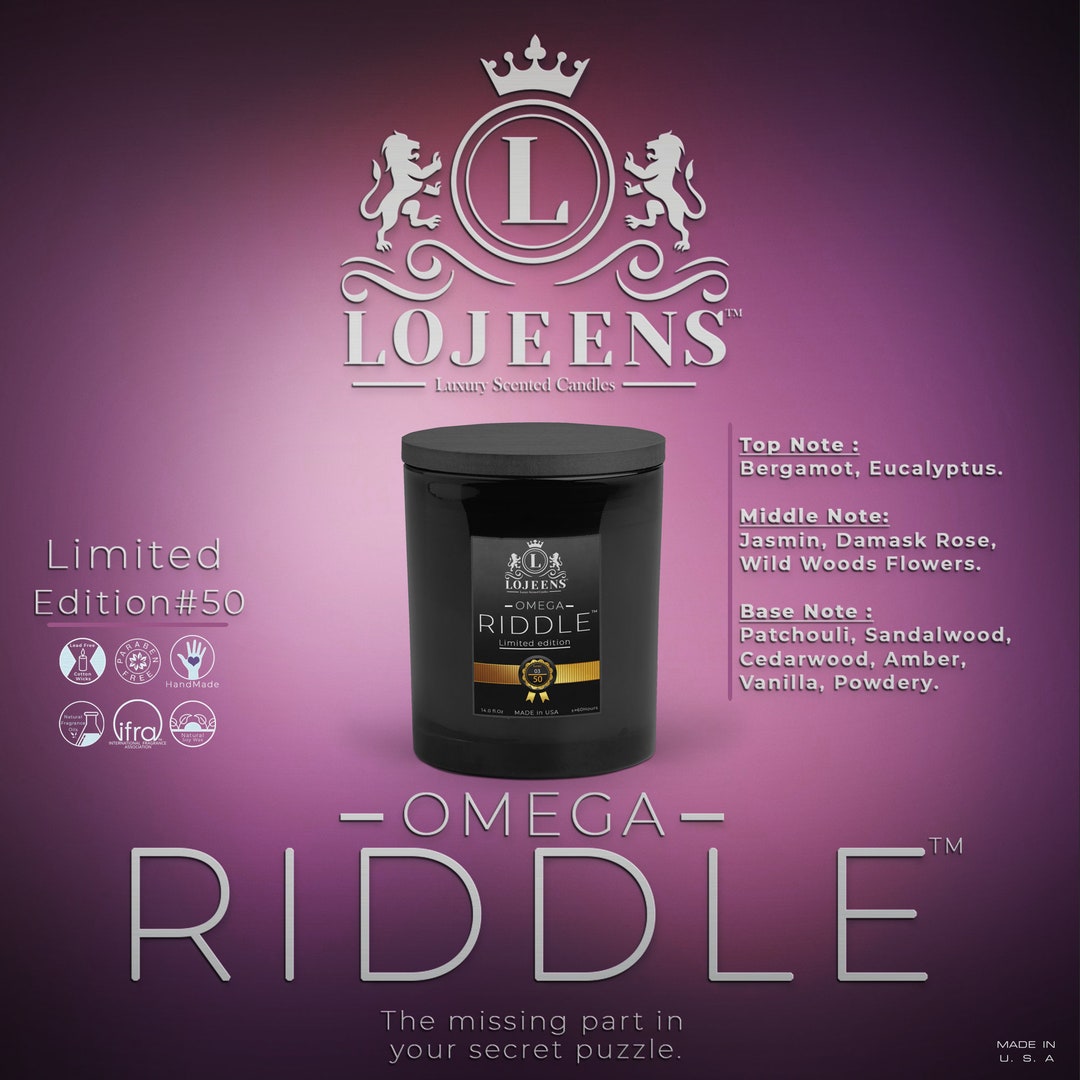 OMEGA Riddle™luxury Scented Candle Rarelimited Edition Etsy