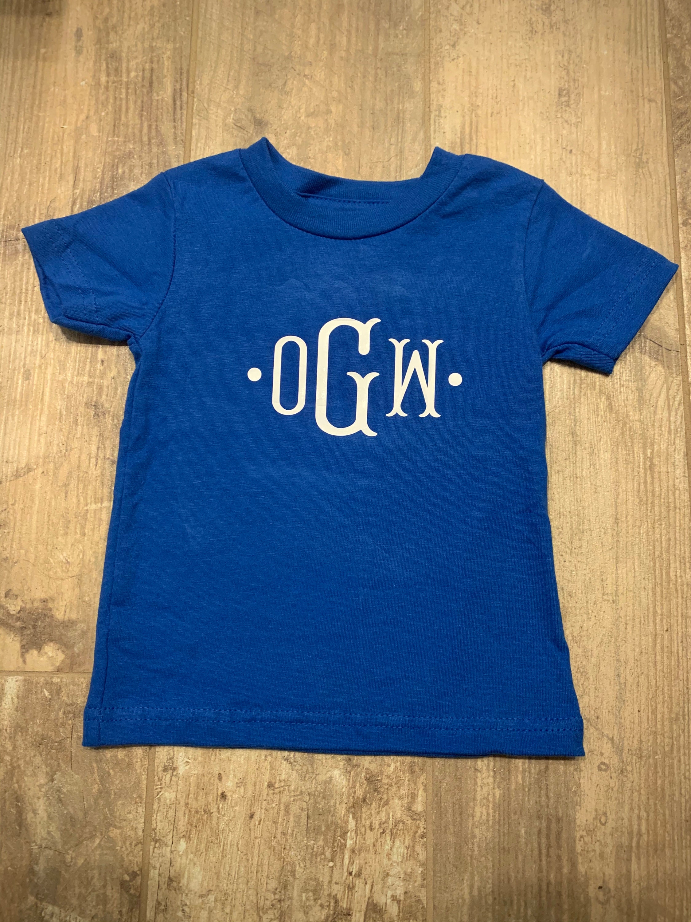 Boy Monogram TShirt boys shirt kids shirt Etsy