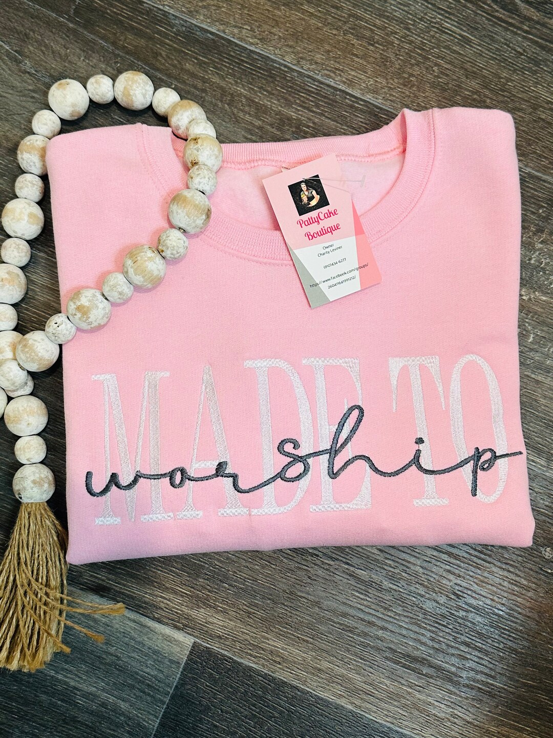 Embroidered Serving The Lord Sweatshirt main image 1
