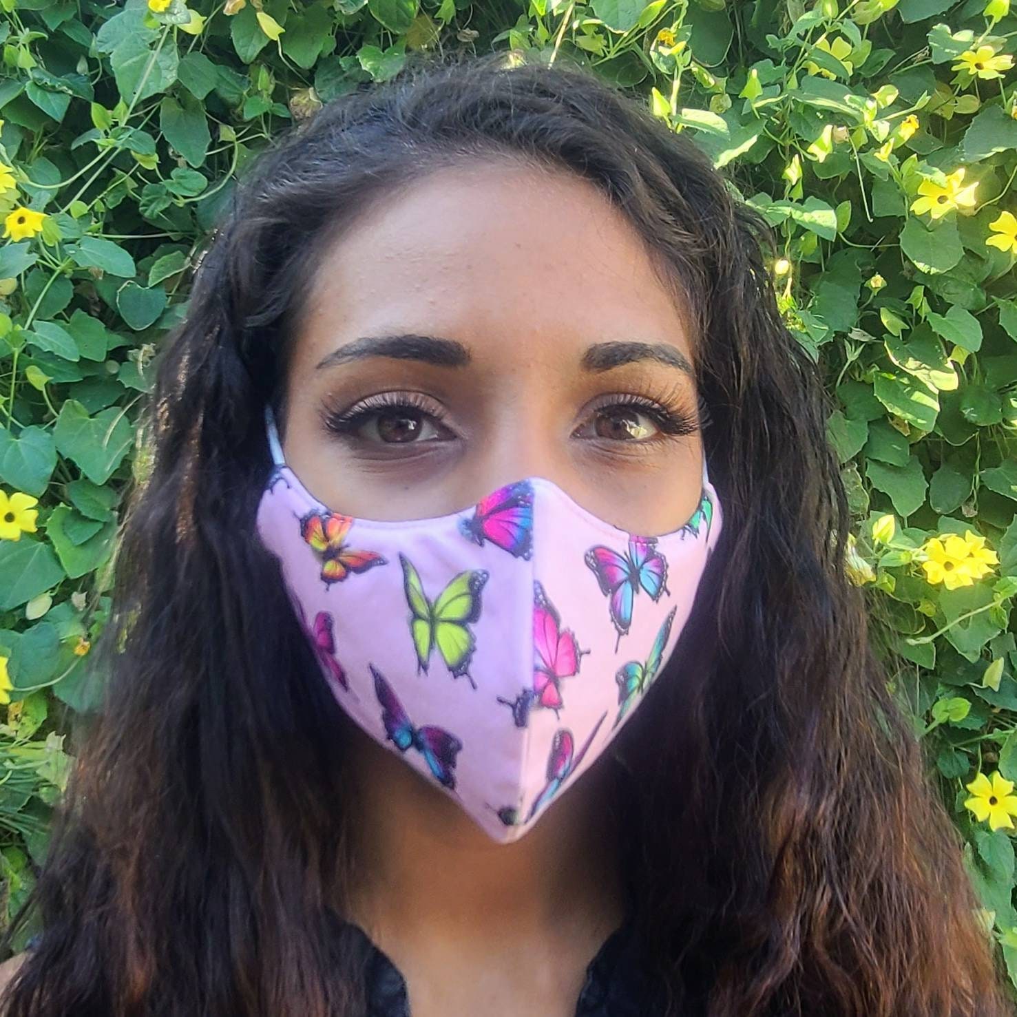 Pink Butterfly Face Mask / 100 Cotton / Reusable Washable / Etsy
