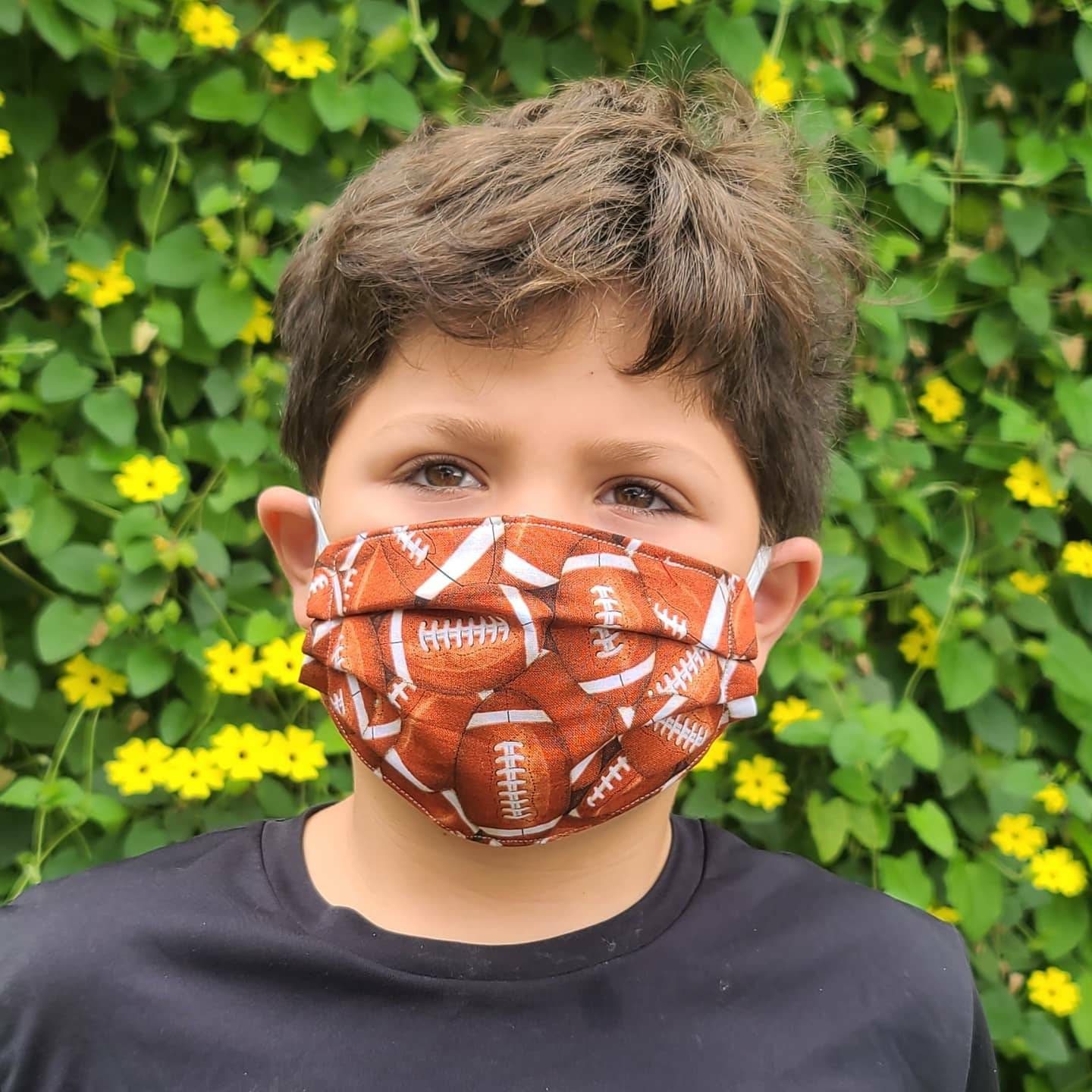 Football Face Mask With Filter / Toddler Child Adult and XL Etsy