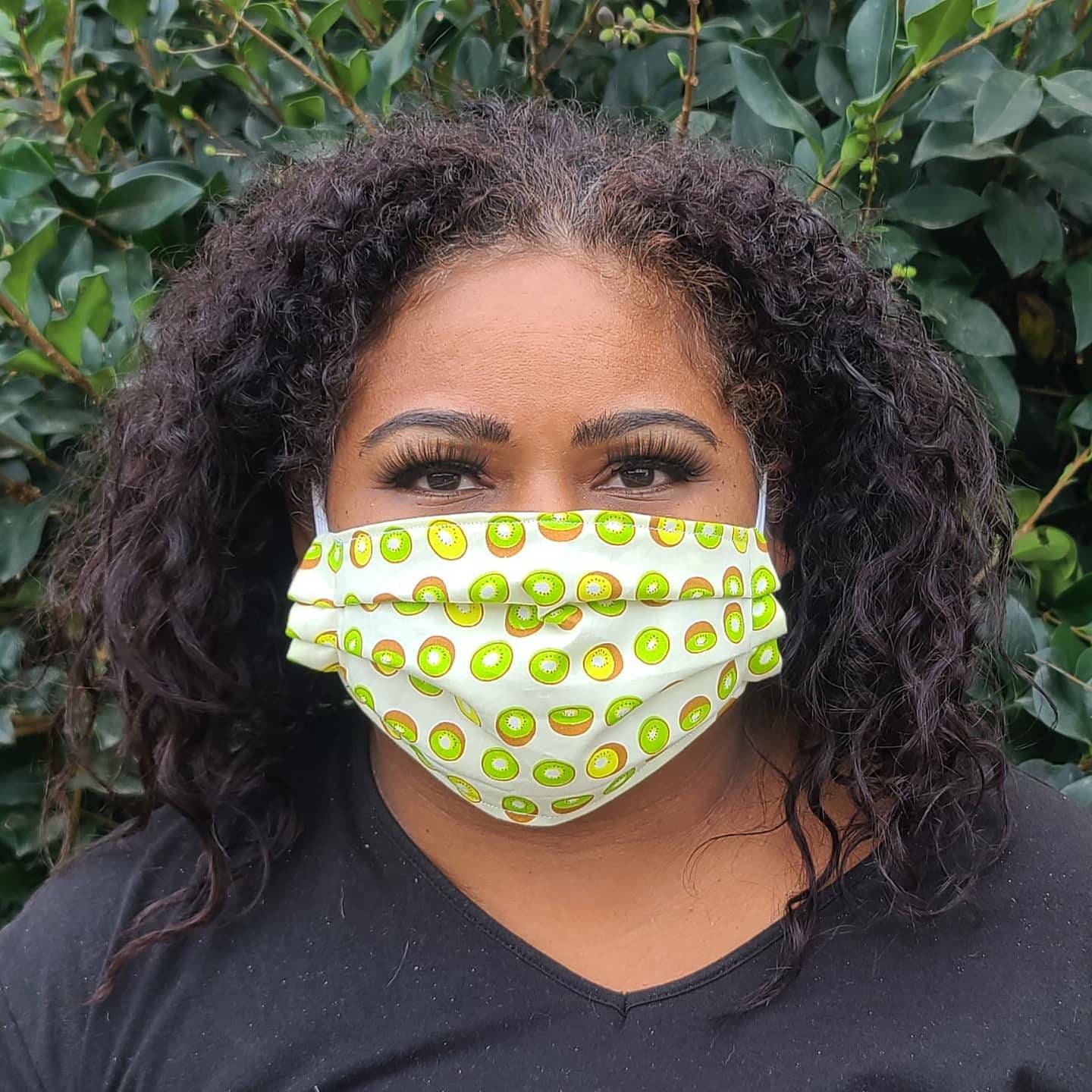 Kiwi Face Mask / 100 Cotton / Reusable and Washable / Triple Etsy