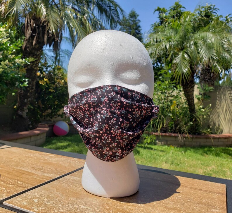 Floral Face Mask / Flower Face Mask / 100 Cotton / Reusable Etsy