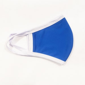 Blue Face Mask / 100% Cotton / Reusable and Washable / Face Covering / Unisex / Two Layer / Breathable / Fits Adults and Children