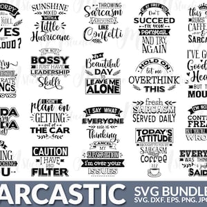 Sarcastische SVG Bundel, Grappige svg bundel, Sarcastische Quotes SVG, Sarcastische Cut File, Cricut, Silhouet, Digitale Download