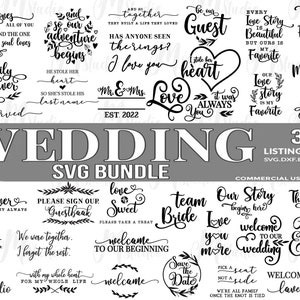 Wedding SVG Bundle, Mr and Mrs Svg, wedding svg files, Bridesmaid Svg, Bride Svg, Flower Girl Svg, groom svg