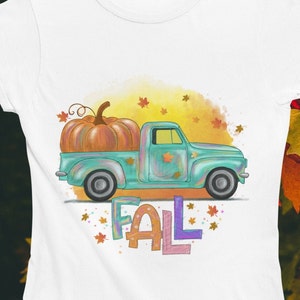 Fall Vintage Truck sublimation, Fall PNG, fall Pumpkins PNG File, Fall Truck, Sublimation Download, PNG