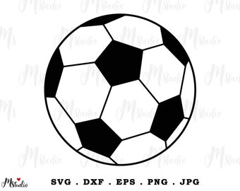 サッカーボール SVG、サッカーボール、スポーツ SVG、スポーツ SVG、Cricut 用カット ファイル、シルエット、デジタル ダウンロード