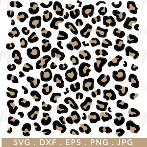 May include: A seamless pattern featuring a leopard print design. The background is white with black and brown spots.