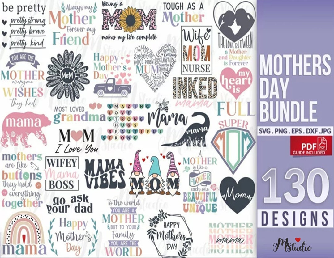 Mothers Day SVG Bundle, Mother's Day, Day for Her, Mom Life Svg, Mama ...