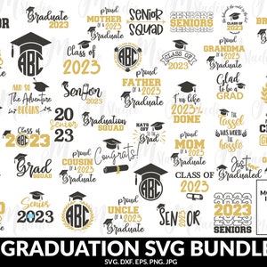 Graduation SVG Bundle, Class of 2023 SVG, Senior 2023 SVG, Graduation cap svg, Graduation svg 2023, Digital Download, Cricut, Silhouette