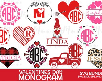 Valentine Day Monogram, monogram png, heart print, Digital Downlaod, Instant Dowlaod,