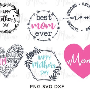 Mom heart svg, Mom svg, Mothers Day Cut file, Shirt, Mama svg, Heart svg, Mother svg, Happy Mother&#39;s Day SVG