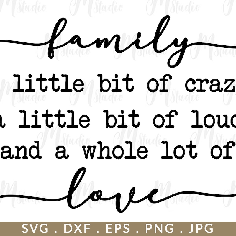 Family a Little Bit of Crazy Svg - Etsy