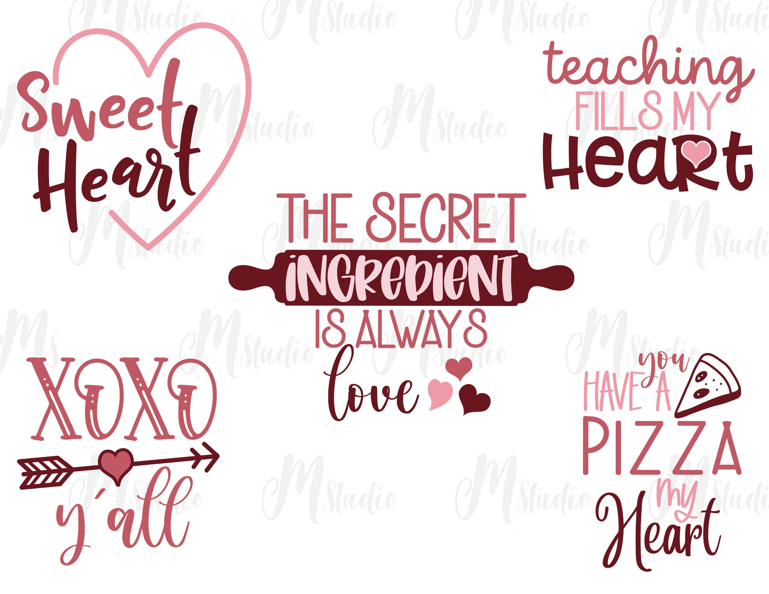Valentine's Day SVG Bundle Xoxo Svg Valentine Svg - Etsy