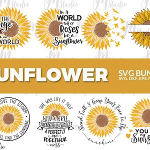Girasol SVG, Sunshine Svg, Cortar archivos, Girasol, monograma svg