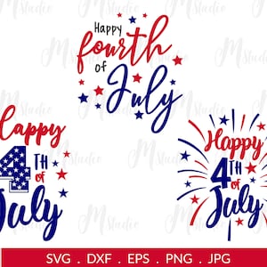 Joyeux 4 juillet SVG, SVG du 4 juillet, couper fichier /svg patriotique, svg usa, fête de l’indépendance, couper fichier, Silhouette, téléchargement immédiat