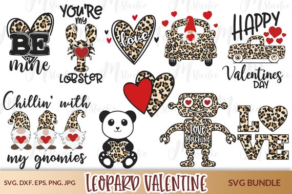 Download Leopardo Valentine Bundle Valentine Day Svg Cut Files For Etsy