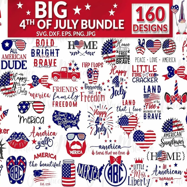 4th of July SVG Bundle,July 4th SVG, fourth of july svg, independence day svg, patriotic svg.