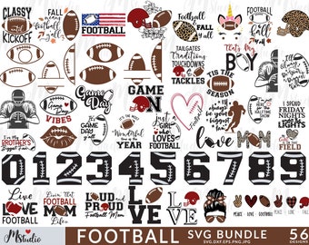 Football svg Bundle, Football Game Day svg, Funny Footbal Sayings, Football svg Designs, Football Mom Dad Sister SVG, Instant Download