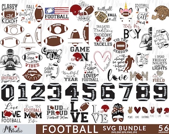 Football svg Bundle, Football Game Day svg, Funny Footbal Sayings, Football svg Designs, Football Mom Dad Sister SVG, Instant Download